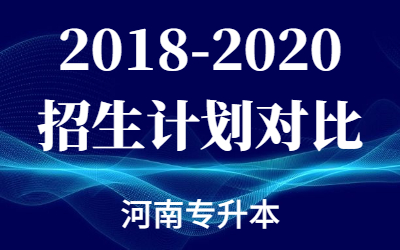 2018-2020年河南专升本动画专业招生计划对比