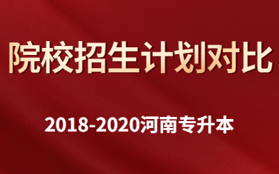 2018-2020年河南省专升本新乡医学院招生计划对比