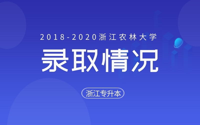 2018-2020浙江农林大学专升本录取情况